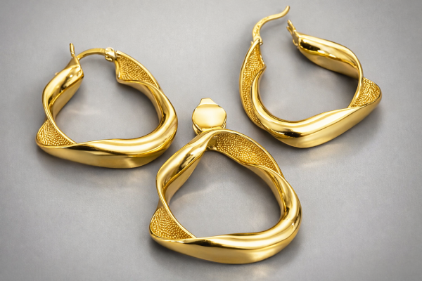 Golden-twisted-hoop-earrings