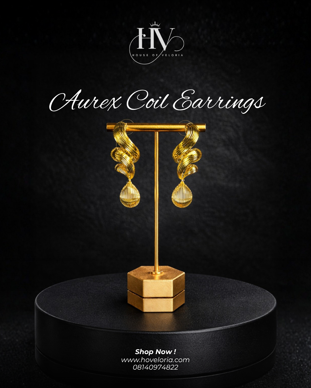 Aurex coil earrings