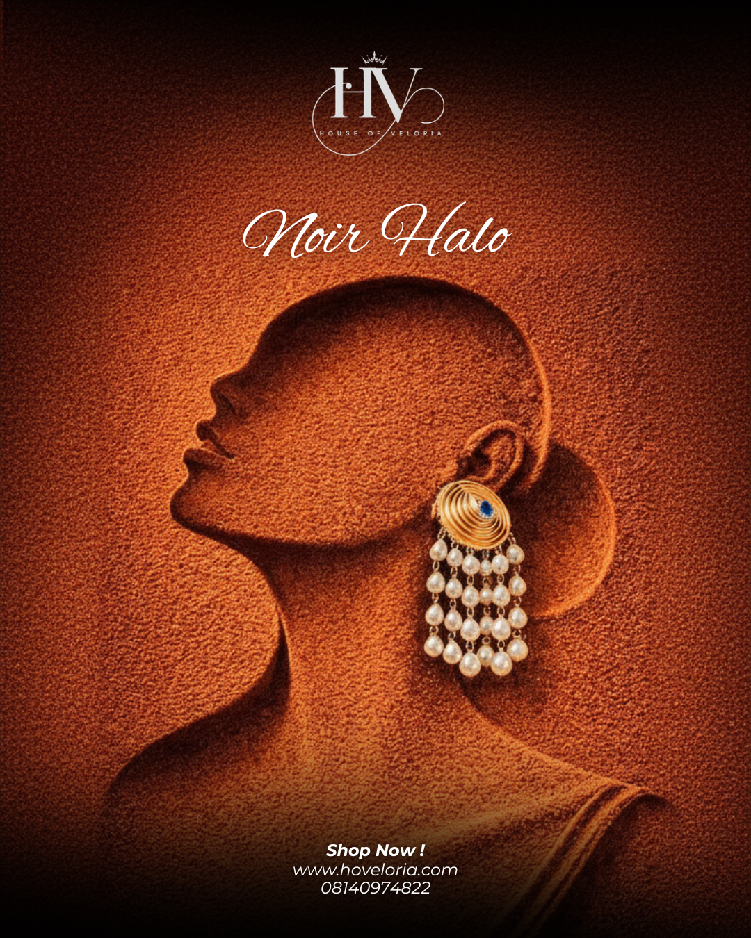 Noir Halo Earrings